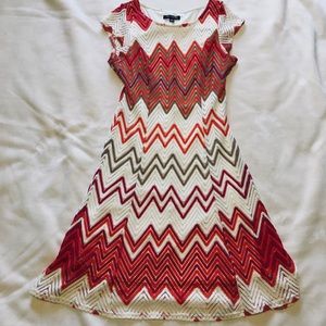 Sharagano Chevron midi dress